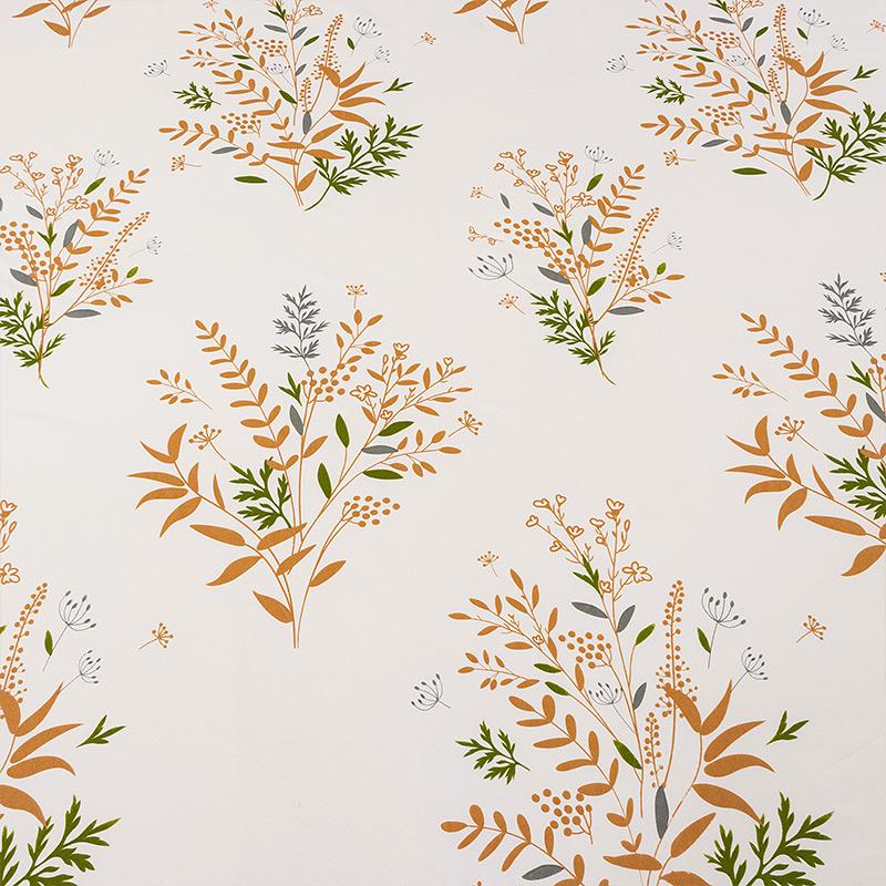 3Pc Brown Leaf Fitted Sheet Comfortable Bedding Set 100%Polyester 1Fitted Sheet 2Pillowcase No Pillowcore Flower Patterns