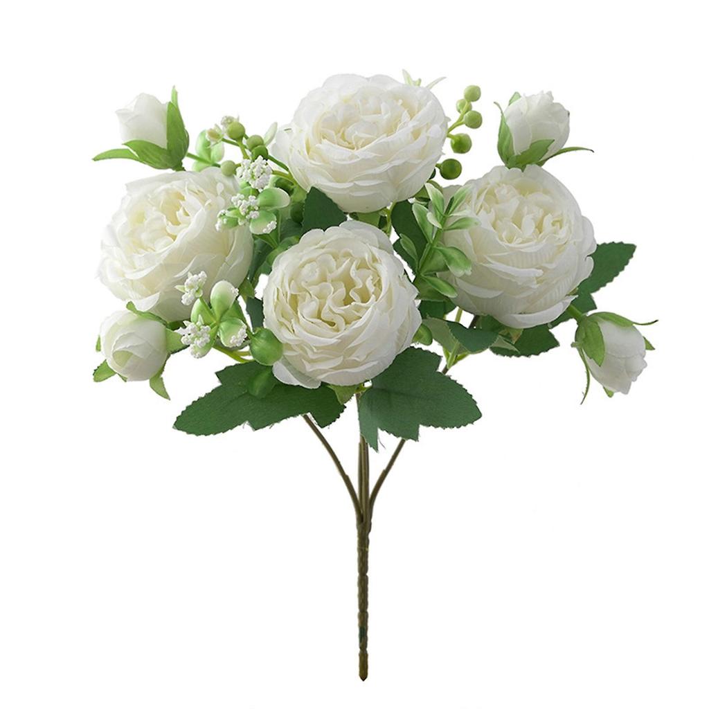 Fake Peony Flowers with 5 Heads Fashion Decorative Fake Flower for Wedding Party