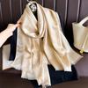Écharpe en cachemire Pashmina de marque de luxe pour femme, châle, écharpe chaude, hiver, imprimé, hijab
