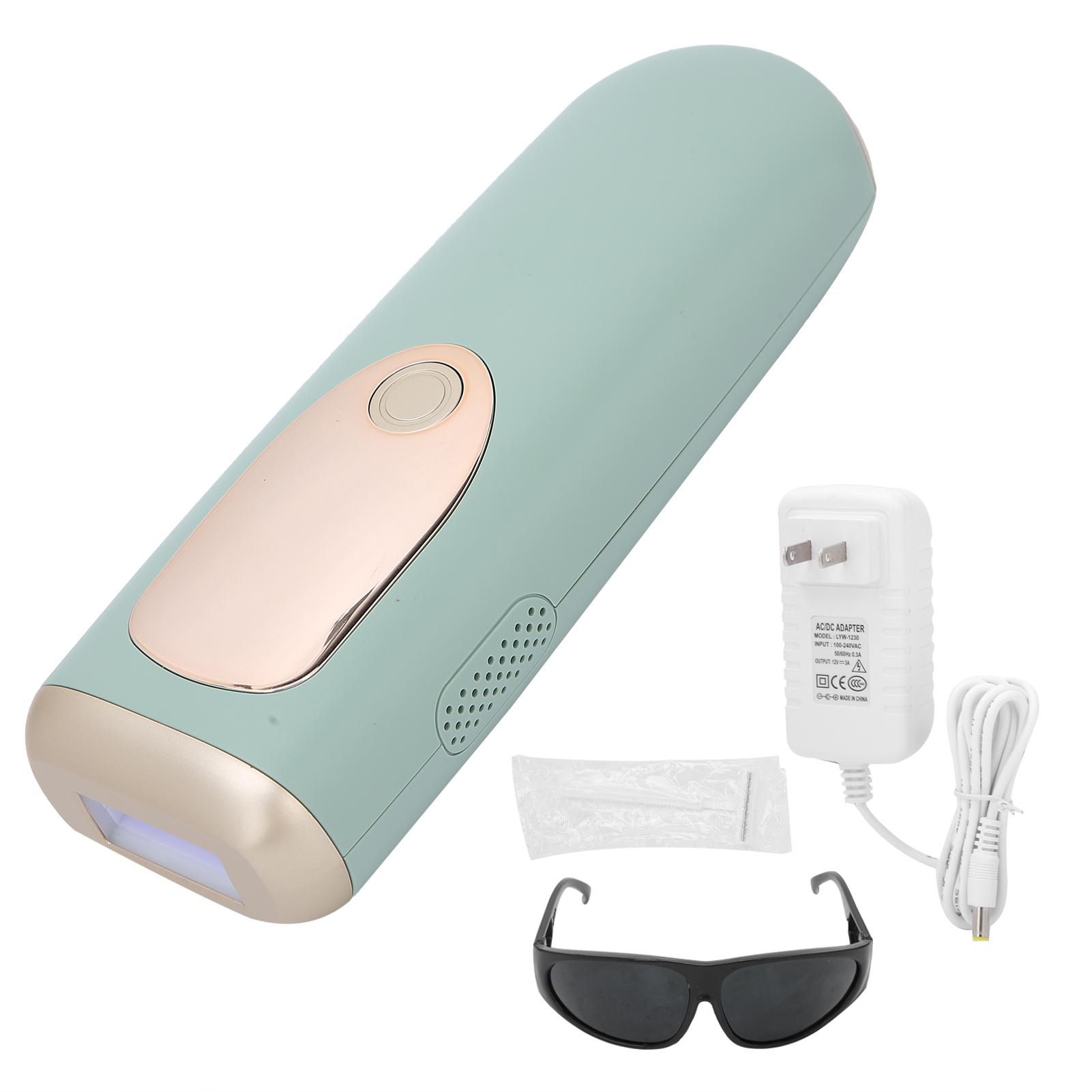 

Аппарат для удаления волос IPL на теле и подмышках, безболезненный профессиональный аппарат для удаления волос, светло-зеленый 110‑240 В US Plug