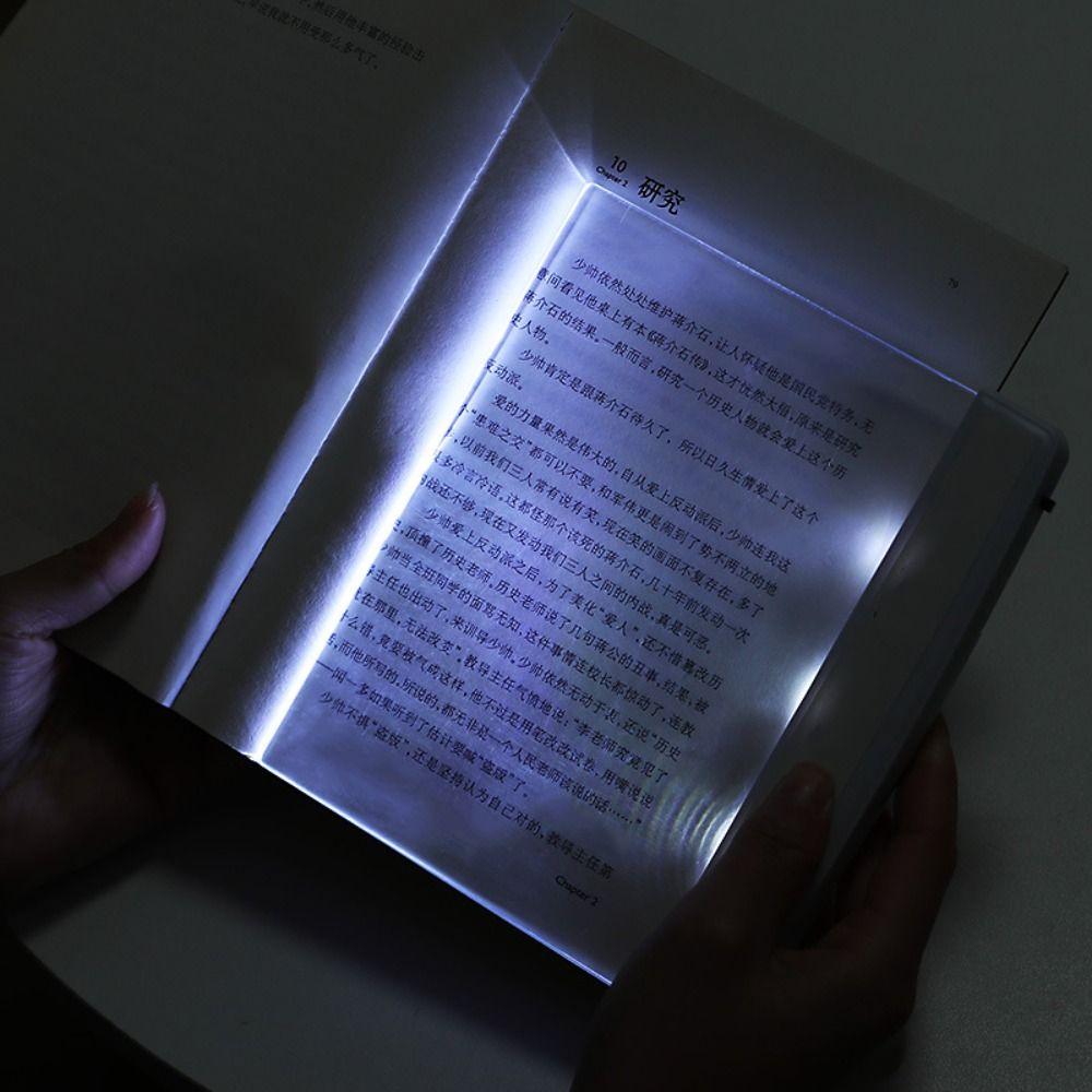 Portable Flat Panel LED Book Lamp Eye Protection High Brightness Reading Light Transparent Multipurpose Night Light Home