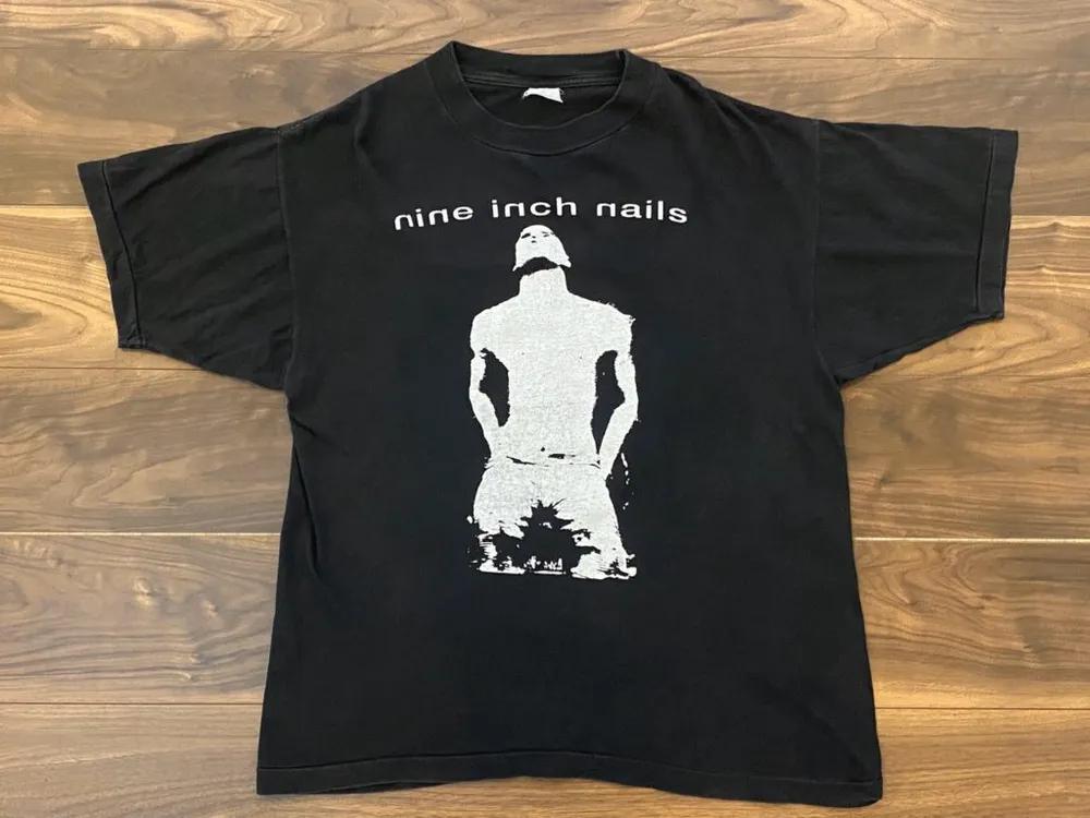 Unisex Short Sleeve Crew Neck Cotton T Shirt Nine Inch Nails Pretty Hate Machine M