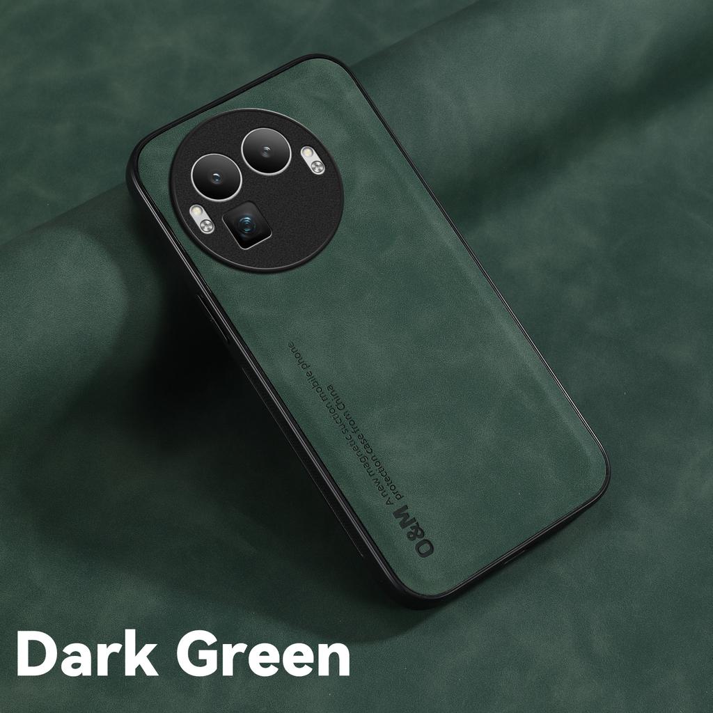 Nubuck Leather Magnetic Case for Realme GT 8 Pro GT8 Protective Cover Shockproof Back Shell Coque Capa Fundas