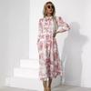 2025 New Fashion Trend Dresses Spring Summer Printed Waist Dresses Fashion Women's
