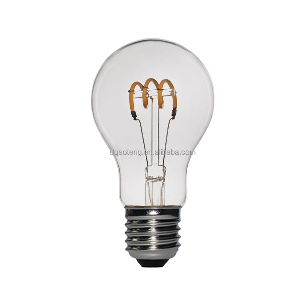 Edison Vintage LED Filament Bulb A60 10W 12W A19 2700K Warm White Clear Glass E27 Base for Home Bedroom & Hotel