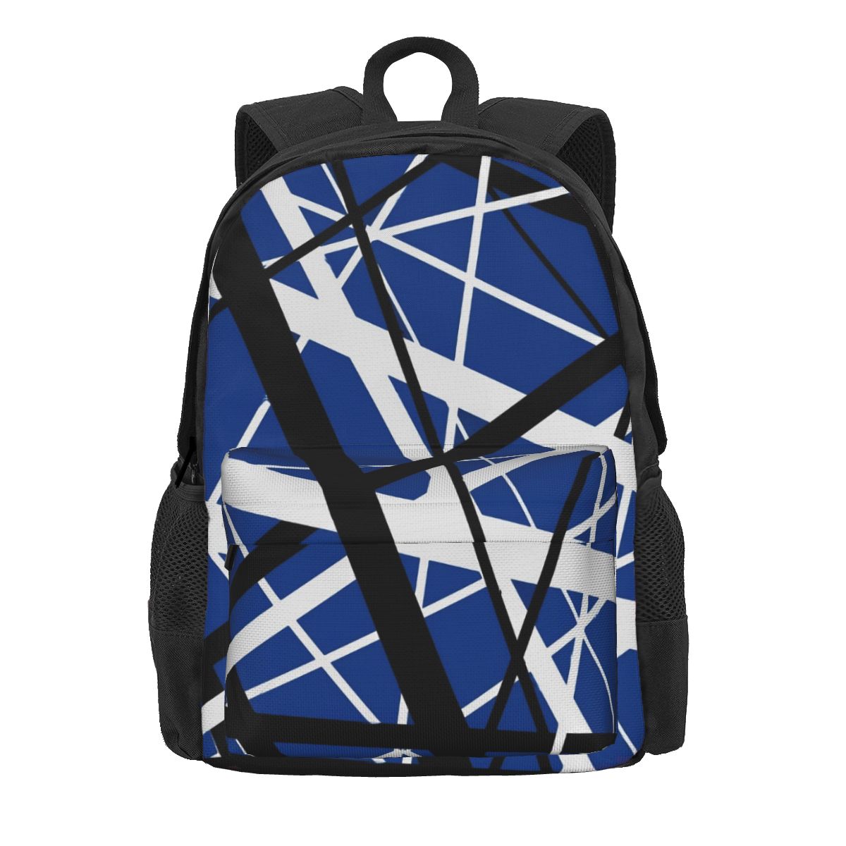 Van Halen Rugzak Mannen Abstracte Lijnen Patroon Rugzakken Polyester Nieuwigheid Schooltassen Trekking Ontwerp Rugzak 36x32x10cm