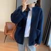 Women's Oversized Fleece Button Cardigan Loose Long Sleeve Casual Warm Outerwear Autumn Winter Top