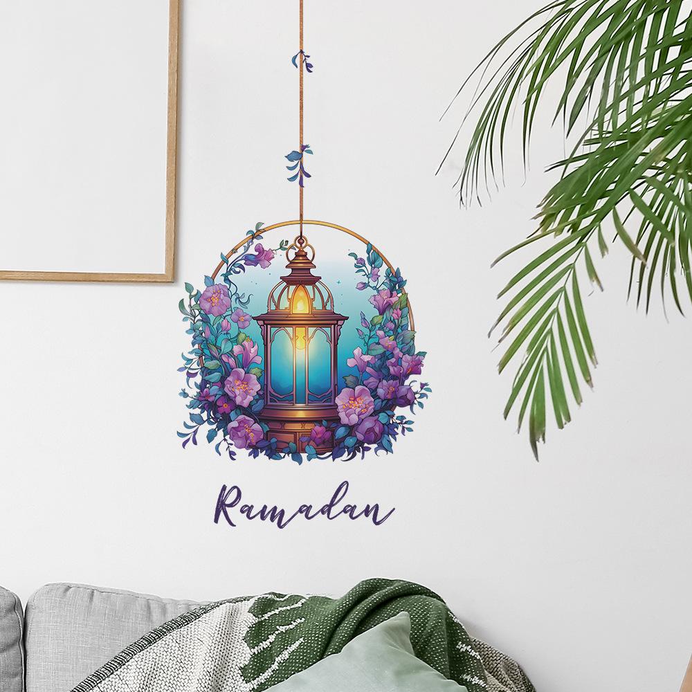 Lampadario di Fiori Viola Camera da Letto Soggiorno Porta con Adesivi Murali Abbellenti per la Casa