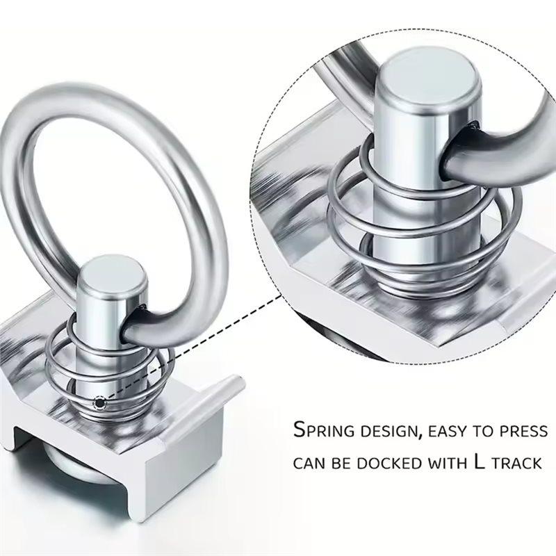 Latest-Single Stud Fittings RV 19.7 Inch L Track Rail Kit(1 Set) For Enclosed Trailer Trucks Vans
