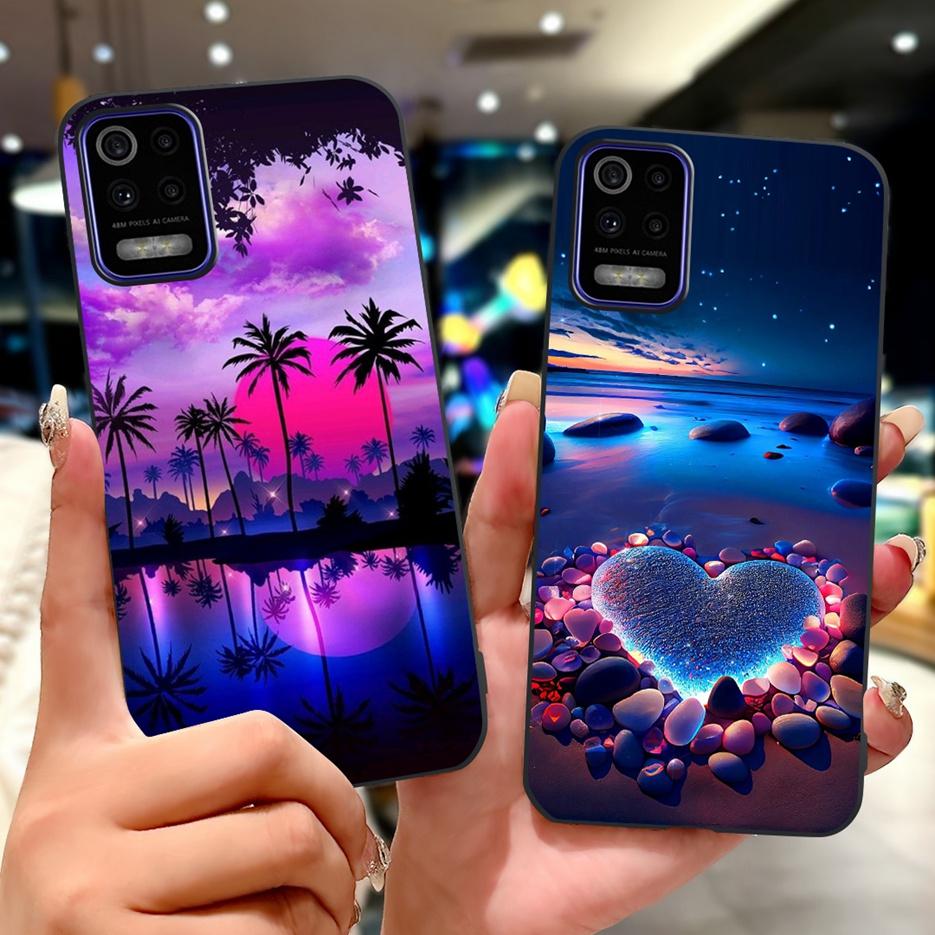 For LG K52 K62 2020 Case LM-K520 LM-K525 Stylish Love Heart Painted Cover Soft TPU Phone Case For LG K62 K 52 LGK52 LGK62 Fundas