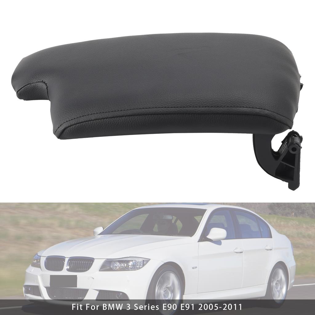 Black Leather Armrest Centre Console Lid For BMW E90 E91 E92 E93 51169134486