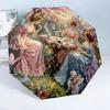 Victorian Tea Party Scene 8-Frame for Travel, camping, Casual Lightweight Portable Umbrella, Essential for every family Holidays Birthday Gift