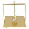 Napkin Dispenser with Weighted Glass Ball Rectangular Elegant Iron Napkin Holder Tissue Stand for Kitchen