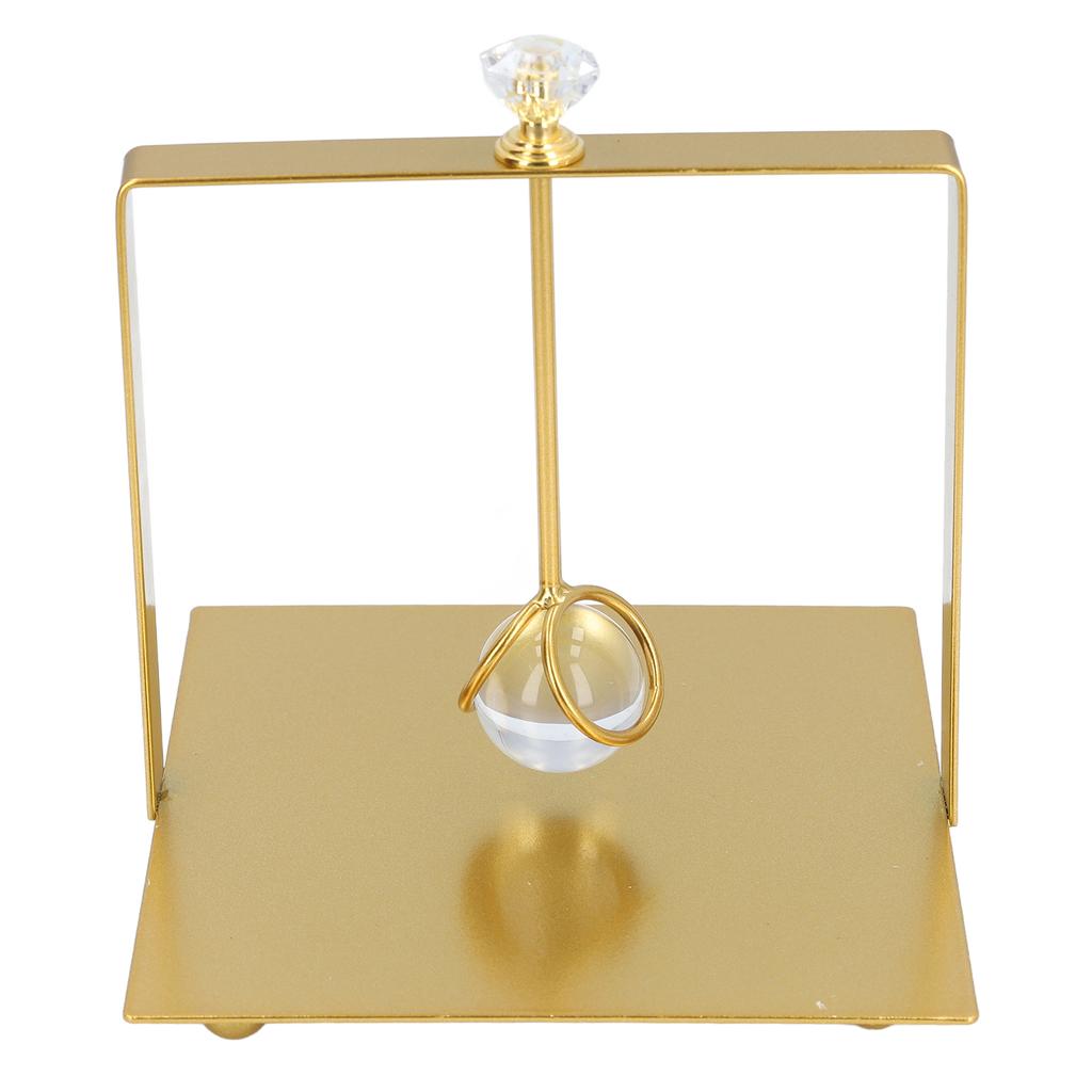 Napkin Dispenser with Weighted Glass Ball Rectangular Elegant Iron Napkin Holder Tissue Stand for Kitchen