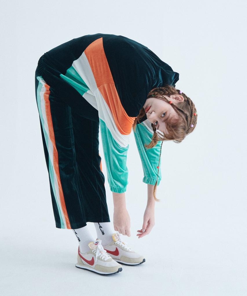 FANGOH Tempo Velvet Track Pants D/Green