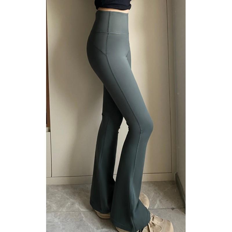 Womens High-Waisted Antibacterial Yoga Flare Leggings Fitness Running Gym Workout Fall Winter