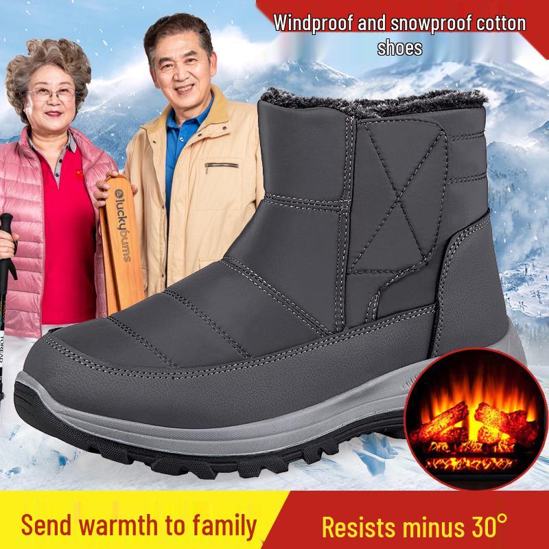 Zhang Kaili Women s Winter Snow Boots - Thickened Velvet Warm Shoes for Middle-Aged & Elderly 41