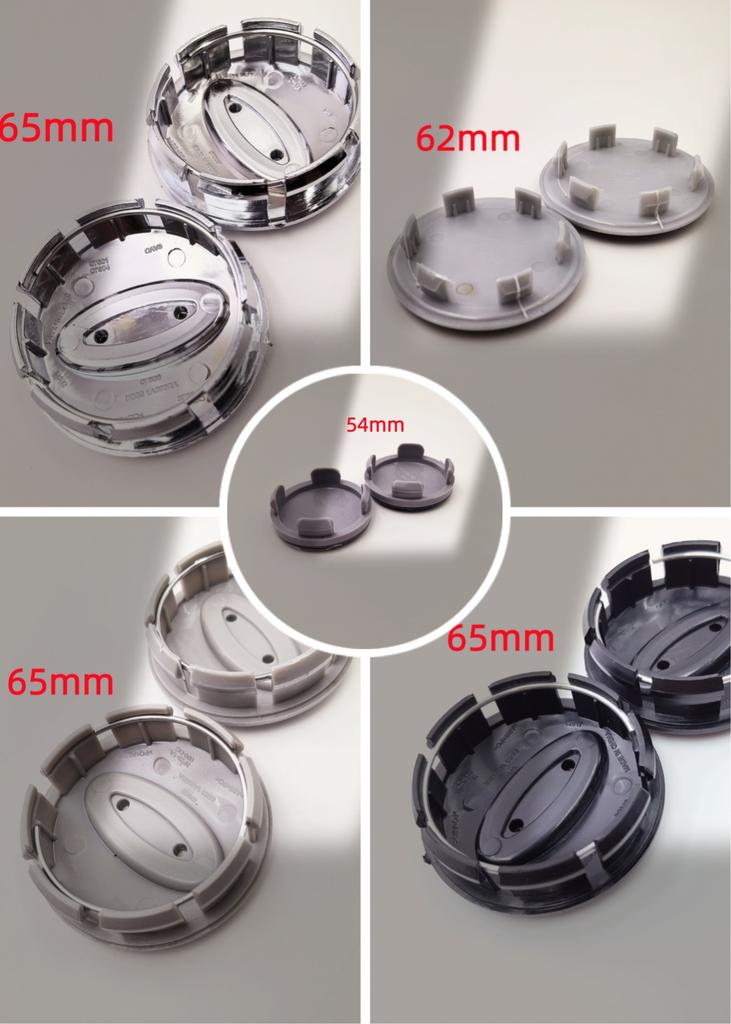 ZLKQ1 4pcs fiat ForFord Car emblem Wheel hub Center Cap Badge covers sticker Decals 54/56/60/62/65mm Styling accessories