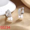 Elegant Retro U Shape Clip-On Earrings with Pearls for Women