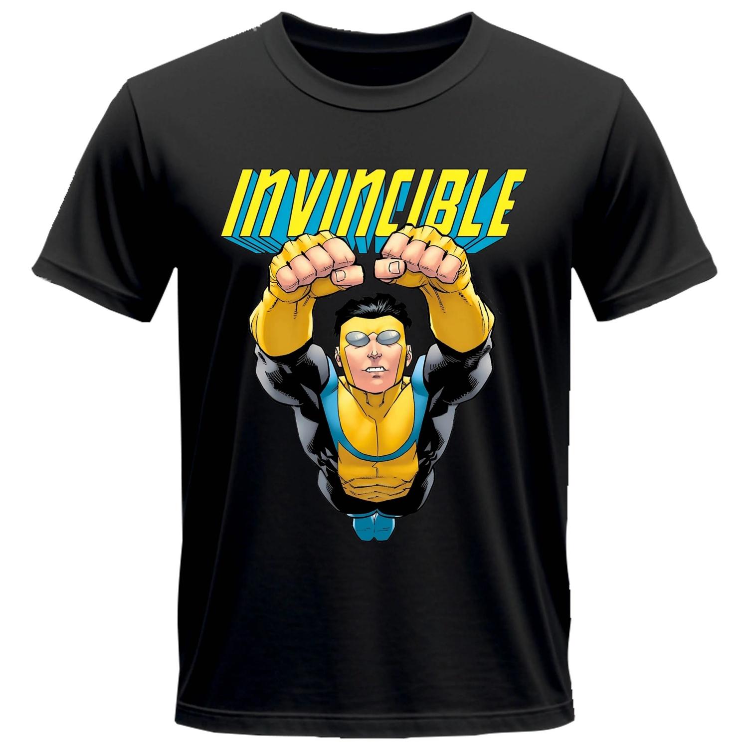 

2025 Непобедимые Подарочные Футболки Непобедимые Мужчины Женщины Аниме 100% Хлопок Футболка Круглый Вырез Короткий Рукав Все Сезоны Топы S чёрный