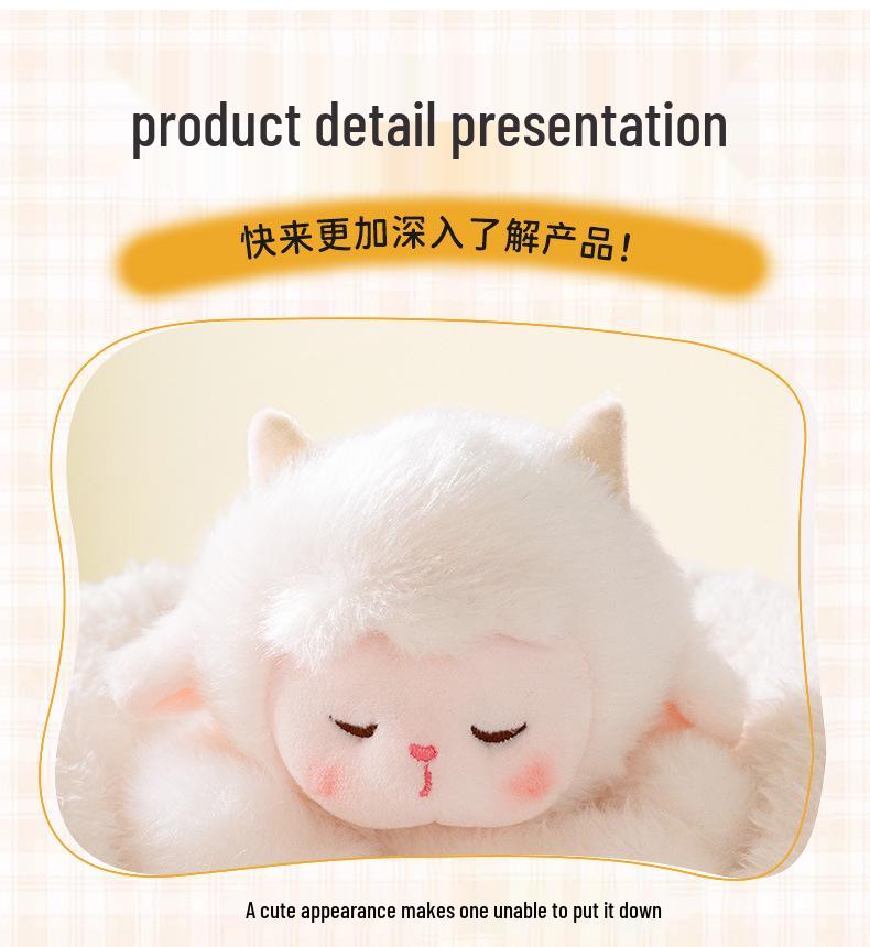 Calico Cat Lamb Nap Nest Plush Toy - Cute and Healing Desk Companion Doll