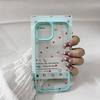 INS Korea Cute Cherry Love Heart Phone Case For iPhone 14 15 16 17 11 12 Mini 13 Pro Max XS XR 7 8Plus Transparent Hard Cover