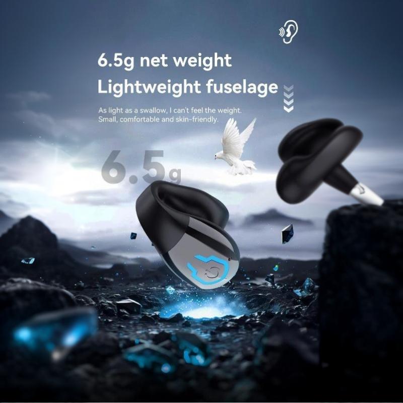 1 Set Waterproof Sport Earphones Open Ear Clip Headphone Bluetooth-Compatible 5.4 Single Sports Headset For Workouts And Running
