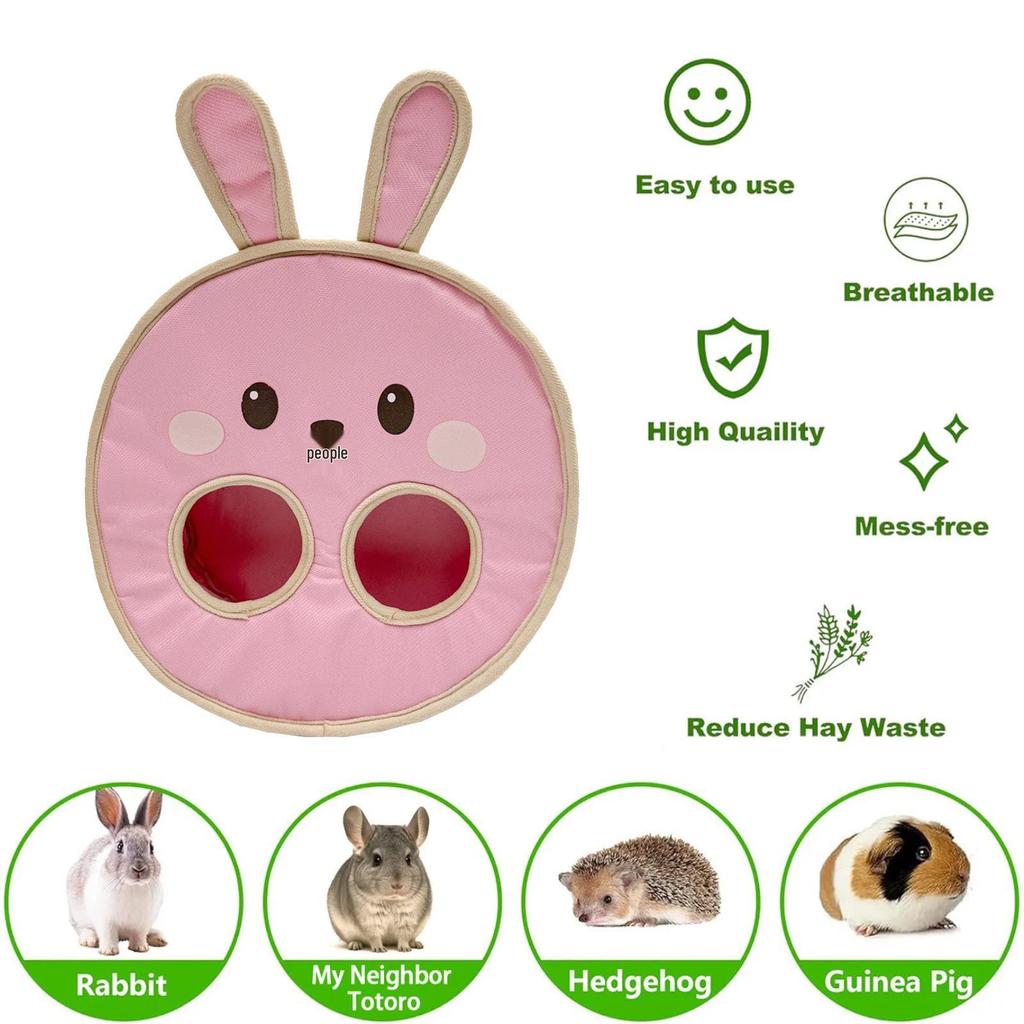 Hanging Hay Feeder Bag for Small Pets: Rabbit, Guinea Pig, Hamster