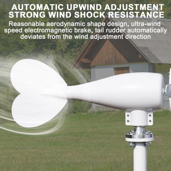 800W 12V/24V Windturbinengenerator, 6-Blatt-Ventilator Windturbinengenerator-Kit, Elektromagnetische Stromerzeugeranlage