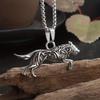 European and American Men's Retro Viking Wolf Pendant Necklace Wolf Hip-hop Style Necklace