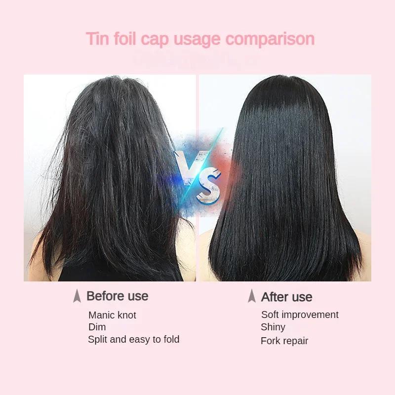 1PC Selbsterhitzende Alufolienmütze Verdickte Heizung Dampf Haarmaske Kappe Tragbare Friseursalon Glattes Haar Öl Backkappe