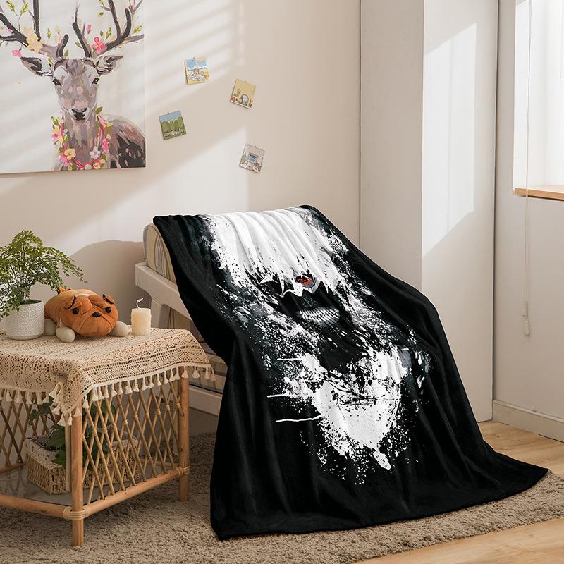 Tokyo Ghoul Series Flannel Blanket 3D Printed Sofa Blanket Thickened Blanket