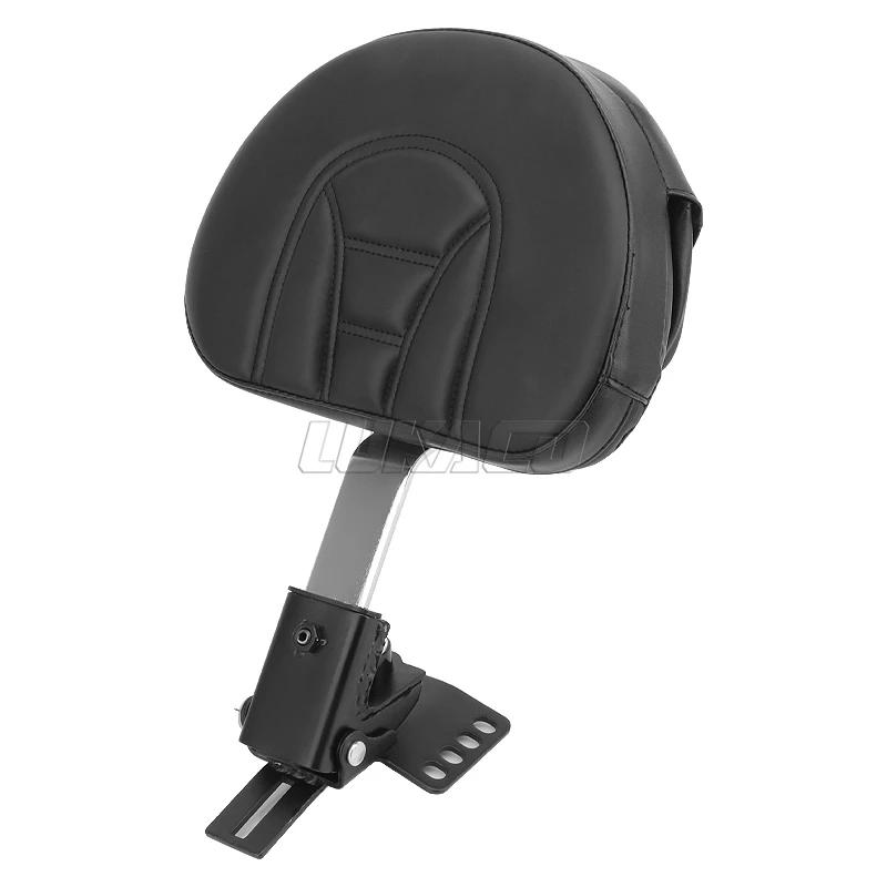 Motorcycle Front PU Leather Driver Plug-in Backrest Mounting Kit For Harley Touring Road King Street Glides FLHR 1997-2025