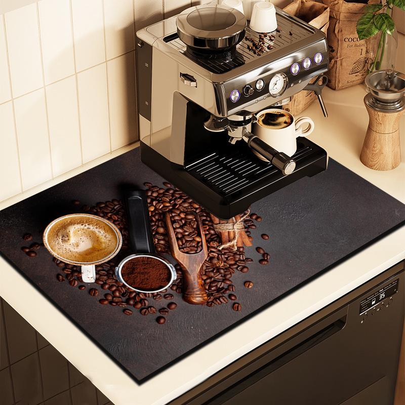 

Быстросохнущий впитывающий коврик из кофейных зерен диатомита для столешниц и обеденных столов 30x50cm, 2.5mm Thick