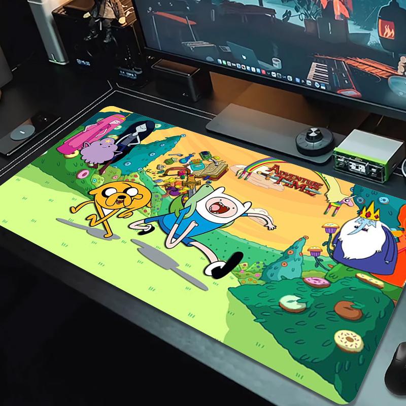 Adventure-Time Color Mouse Pad Large Gaming Table Cushion Non-slip Laptop Tablet Big Mousepad XXL Mat Mini PC Playmat With Lock edge