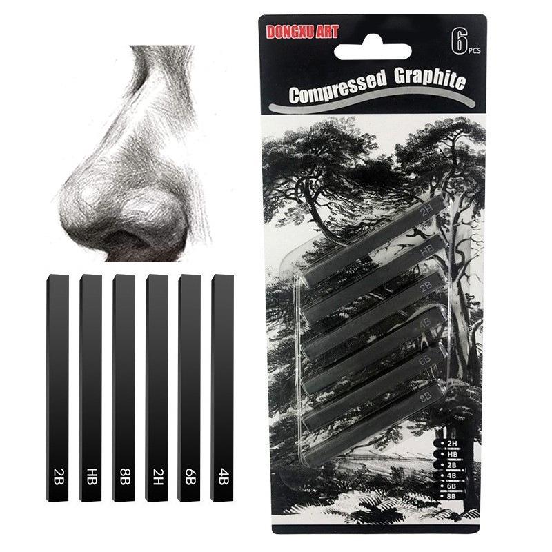 24-Piece Sketching Toolkit: Carbon Sticks, Highlight Paper, Erasers, Frosted Board, and Eternal Pencil