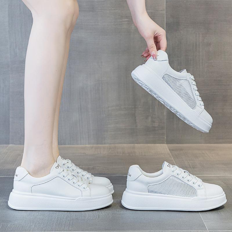 Internet celebrity Han Xiaobai shoes women's new summer breathable net shoes versatile sports white casual board shoes tide
