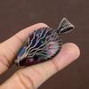 Multi Labradorite Handmade Copper Wire Wrap Jewelry Pendant 2.40" T0q99