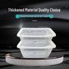 Transparent Disposable Square Takeaway Meal Box with Lid