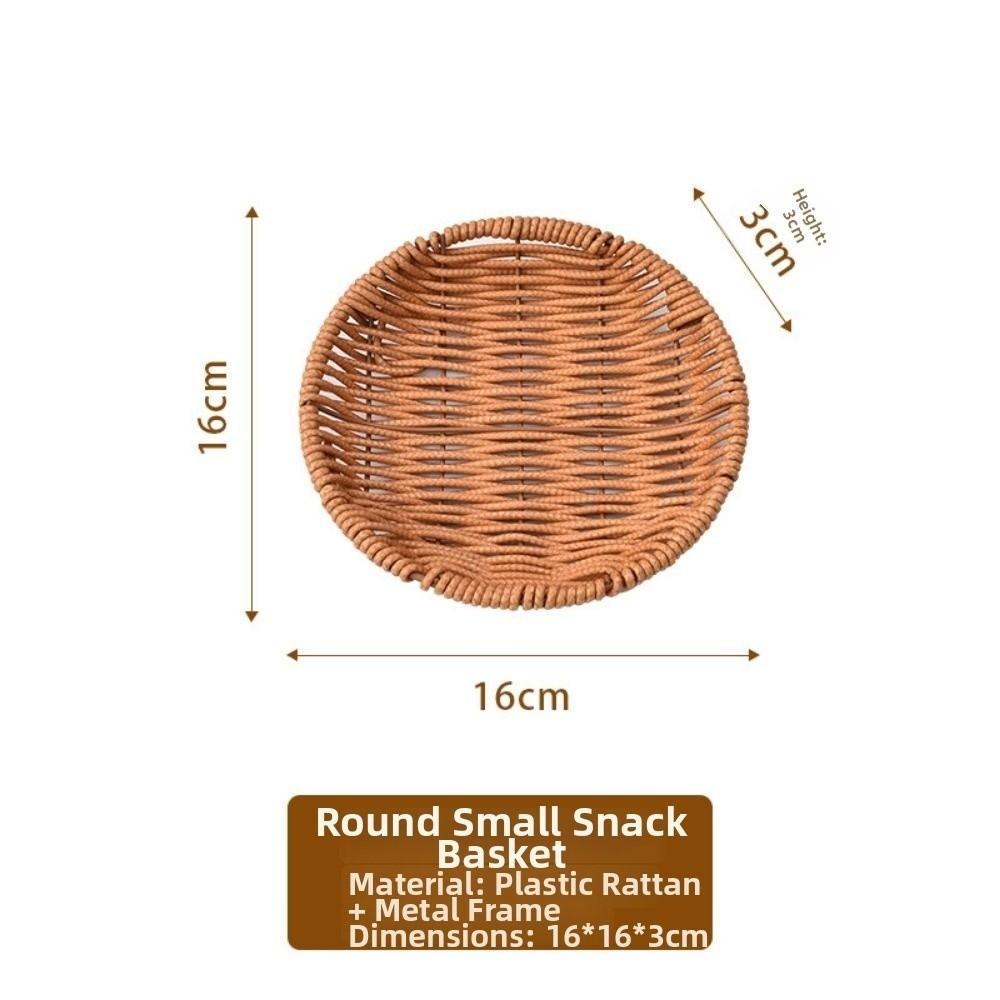 Retro Gewebte Imitation Rattan Obstschale Hochzeitsbonbon Blumenaufbewahrung