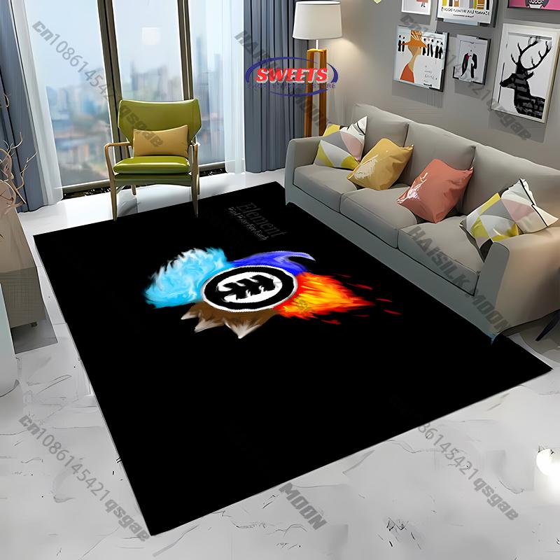 3D E Element Skateb0ards Boardsport Logo Themed Printed Carpet Modern Bedroom Living Room Sofa Decorative Rug Non Slip Mat Gift