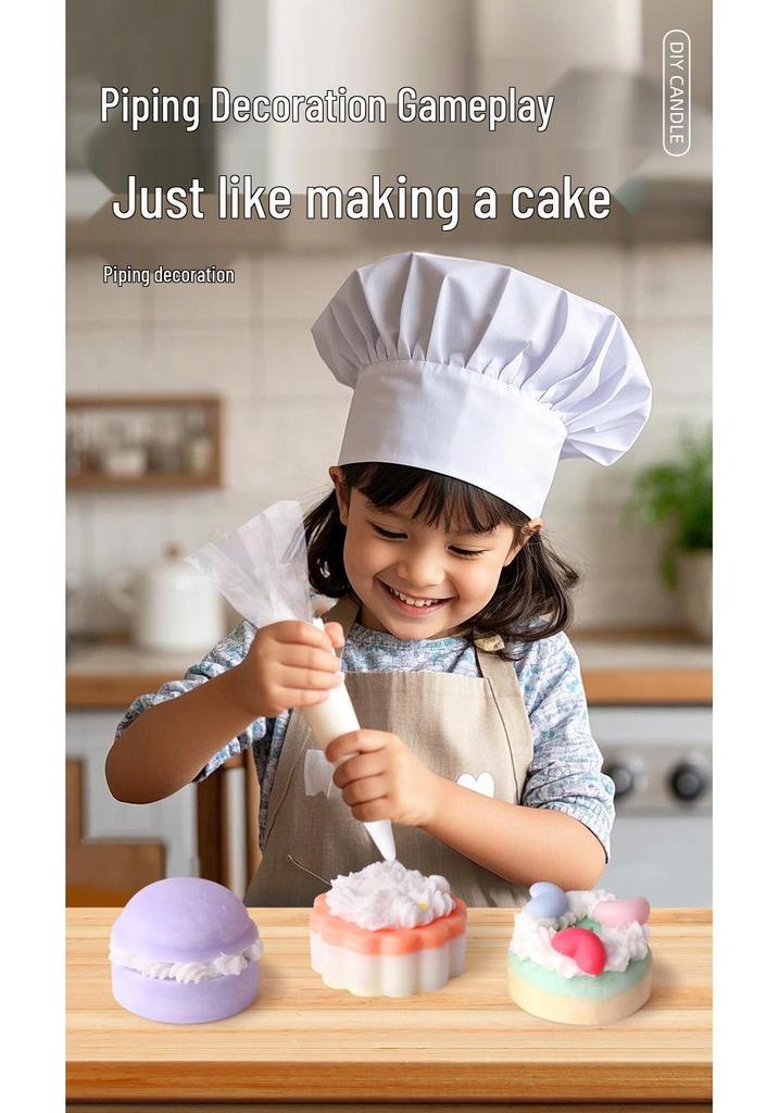 Handmade DIY Cake Dessert Candle Toy for Kids – Mini Origami Candle Gift Set