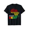 African DNA Fingerprint Graphic Tee Black History Month Casual Cotton TShirt Unisex