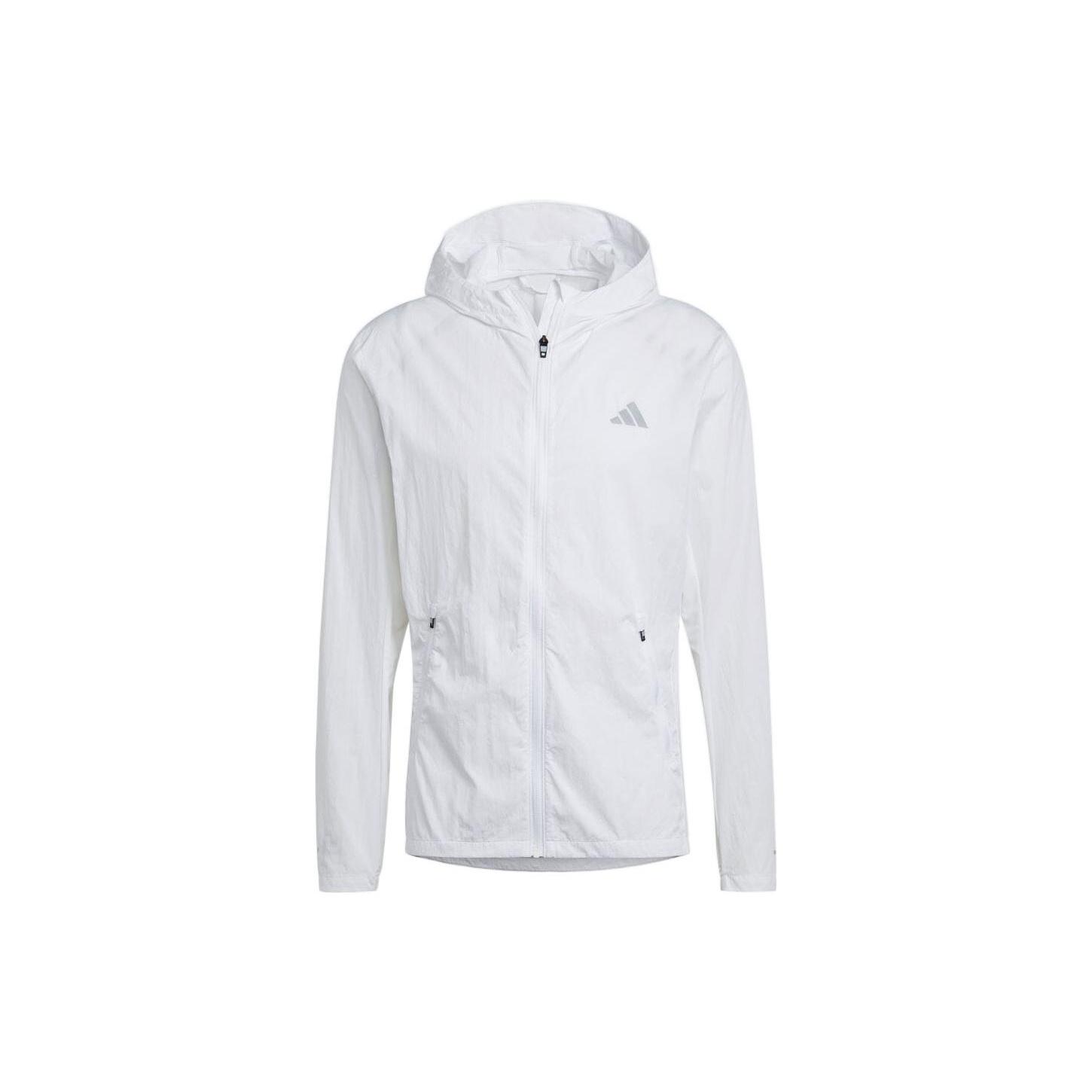 adidas Marathon Warm-Up Running Jacket Asia Sizing White Men s IB8265 L