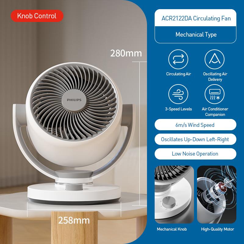 Philips Air Circulation Fan 3-Speed Levels Cool and Refreshing Air Circulation Fan