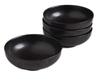 Set of 4 Lindstymest PIANO Black 6D Colored Safety Plates Bowls, 16cm, Soup/Salad Bowls, Tableware,