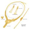 Elegant Arabic Wedding Tassel Necklace Set - 24K Gold-Plated Jewelry, Four-Piece Collection
