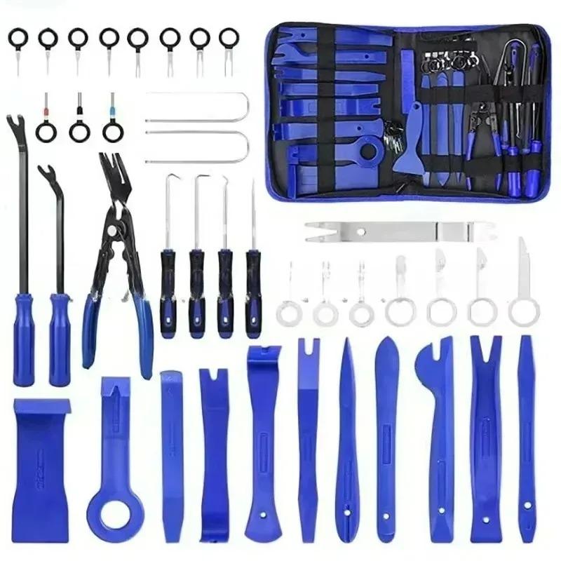 43 Pieces Car Interior Trim Removal Tool Kit, Auto Plastic Clips Puller Set for DIY Panel Disassembly