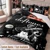 Custom Name Text 3Pcs Bedding Set Deftones Duvet Cover And Two Pillowcases