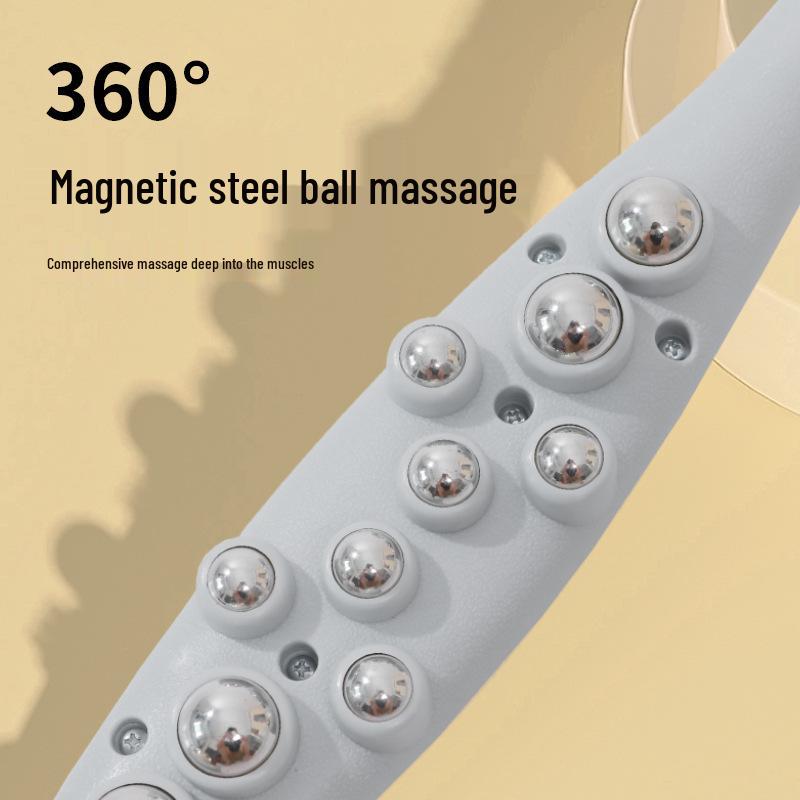 Magnetic Meridian Massager: Steel Ball Roller Brush for Back Massage